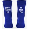Kojinės su spauda iš galo "Don't follow me"