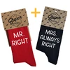 Kojinių komplektas porai "Mr. Right &amp; Mrs. Always Right"