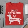 Marškinėliai "Easily distracted by wieners"