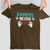 Marškinėliai "Gamers never die"