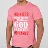 Marškinėliai "God created mechanics"