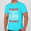 Marškinėliai "God created mechanics"