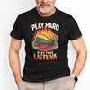 Marškinėliai "Lietuva: play hard, stay true"