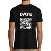 Marškinėliai "Wanna date me?" su personalizuotu QR kodu