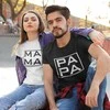 Marškinėlių komplektas "MAMA and PAPA"