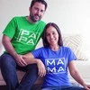 Marškinėlių komplektas "MAMA and PAPA"