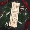 Medinė butelio dėžė "Nauji metai - seni įpročiai"