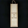 Medinė butelio dėžė "Partner in wine"