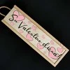 Medinė butelio dėžė "Su Valentino diena!"