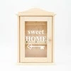 Medinė raktų dėžutė su stiklu "Sweet home"