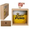 Medinė taupyklė - rėmelis "Beer fund"