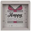 Medinė taupyklė su langeliu "Happy birthday"