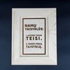 Medinis graviruotas rėmelis "Auksinė namų taisyklė"