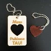 Medinių pakabukų komplektas "Mano širdis priklauso TAU"