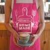 Medvilninė prijuostė "Happiness is home made"