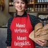 Medvilninė prijuostė "Mano virtuvė - mano taisyklės"