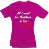 Moteriški marškinėliai "All I want for Christmas is WINE"