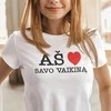 Moteriški marškinėliai "Aš myliu savo vaikiną"