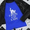 Moteriški marškinėliai "Crazy cat lady"