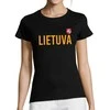 Moteriški marškinėliai "Lietuva su herbu"