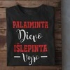 Moteriški marškinėliai "Palaiminta Dievo, išlepinta vyro"
