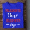 Moteriški marškinėliai "Palaiminta Dievo, išlepinta vyro"