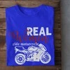 Moteriški marškinėliai "Real women ride motorcycle"