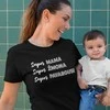 Moteriški marškinėliai "Super mama apibūdinimas"