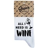 Moteriškos kojinės „All I need is wine“