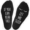 Moteriškos kojinės su spauda ant padų "Let me sleep"