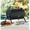 Nešiojama barbekiu kepsninė su kaminu ir temperatūros matuokliu