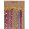 Popierinis dovanų maišelis "Balloons and candles" (34,5x25x8,5cm)