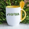Puodelis su šaukšteliu "Janina"