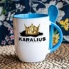 Puodelis su šaukšteliu "Karalius"