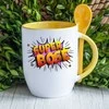Puodelis su šaukšteliu "Super bosė"