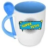 Puodelis su šaukšteliu "Super tėtis"