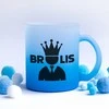 Stiklinis matinis puodelis "Brolis"