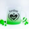 Stiklinis matinis puodelis "Karalienė mama"
