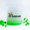 Stiklinis matinis puodelis "Mama"