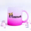 Stiklinis matinis puodelis "Mama"