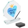 Stiklinis trofėjus dovanų dėžutėje "Geriausias tėtis"