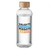 Stiklinis vandens butelis "Valgyti, sportuoti, miegoti, kartoti" (650ml)