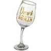 Svyruojanti vyno taurė "Drunk again" (420ml)