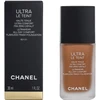 Chanel Ultra Le Teint Flawless Finish Fluid Foundation ilgai išliekanti tobulinanti kreminė pudra, matinis švytintis efektas, atspalvis: BD121, 30 ml