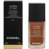 Chanel Ultra Le Teint Flawless Finish Fluid Foundation ilgai išliekanti tobulinanti kreminė pudra, matinis švytintis efektas, atspalvis: BR132, 30 ml