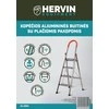 Kopėčios HERVIN EQUIPMENT, alium. buitinės, 4 pakopų, platūs laipteliai, ergonomiška rankena, 1510 mm, CL-ER4