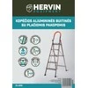 Kopėčios HERVIN EQUIPMENT, alium. buitinės, 5 pakopų, platūs laipteliai, ergonomiška rankena, 1760 mm, CL-ER5