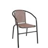 Kėde NOVELLY HOME 55x57x73, plienas/drėgmei atspari tekstilė, ruda sp. SC-24DB