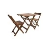 Lauko baldų komplektas NOVELLY HOME, stalas 60x60x75cm, 2 kėdės 42x45x77cm, akacijos mediena, natūralios sp., AG-050
