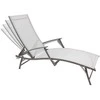 Lauko baldų komplektas Pliažo gultas NOVELLY HOME, 182x60x34cm, plienas+tekstilenas, pilkos sp., EL-L1016S